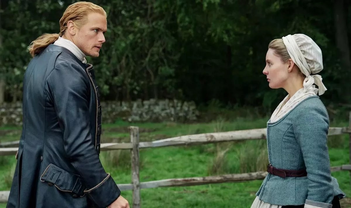 Outlander star shares first wedding pictures